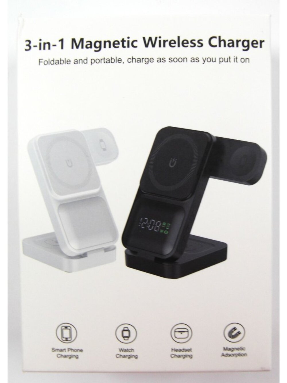 3 in 1 Magnetic Wireless for cell phone Charging Station Foldable Portable Charg